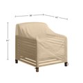 Pure Garden Outdoor Chair Covers, Heavy-Duty 600D Polyester Canvas, UV 50+, Waterproof Backing, 2PK 50-LG1299